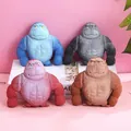 Four colorful muscular gorilla squeeze toys for creative stress relief and fun - 420g Bulk Gorilla OPP