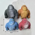 Set of four colorful gorilla stress relief toys, compact size 8x8cm for hand exercise - Mini Gorilla 150g (8*8)