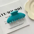 Teal blue acrylic large hair claw clip for thick hair stylish shark clip accessory. - #1 (10cm)