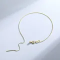 Elegant S925 sterling silver gold box chain bracelet for DIY bead threading jewelry - 925 Silver / Gold