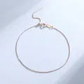 Rose gold sterling silver box chain bracelet for DIY bead threading - 925 Silver / Rose Gold