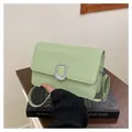Piccola borsa a tracolla quadrata verde menta elegante da donna con fibbia argento - Verde
