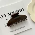 Glossy dark brown acrylic hair claw clip for elegant shark clip hairstyles - #7 (10cm)