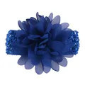 Elegant royal blue chiffon flower headband for baby girls soft infant hair accessory - Sapphire Blue