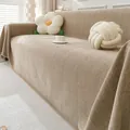 Light brown chenille sofa cover with textured herringbone pattern for all seasons - Herringbone Handkerchief - Light Camel / Custom 180 Wide Sofa Towel Per Meter