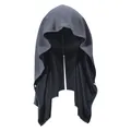 Dark grey quick-dry cooling hooded sports towel with snap buttons for sun protection - Button Shawl Style / 63*30CM / Dark Gray
