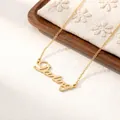 Gold-plated titanium steel "Darling" nameplate necklace for women, minimalist fashion style. - Darling Letter Style (2394 Gold) / Gold