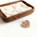 Elegant rose gold plated titanium steel heart necklace with Love you more engraving - Love You More Heart Shape (2385 Rose Gold) / Rose Gold