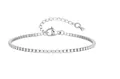 Élégant bracelet de tennis en acier inoxydable argenté avec des zircons brillants - Couleur Acier Largeur 2mm (17.5+5CM)