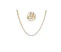 Elegant gold stainless steel tennis chain necklace with shiny cubic zirconia stones - Gold Necklace Width 3mm (40+5CM)