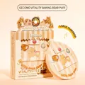 Rubycell marshmallow powder puff in teardrop shape with cute little bear gift box - Baking Bear Puff Set (Large Teardrop)