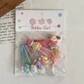 Set mit farbenfrohen Zeichentrick-Tier-Haarspangen mit Bären und Hasen Geschenk - Bär mit schiefem Kopf (15) / 5er Pack