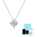 Round moissanite pendant necklace in S925 silver with blue gift box and GRA certificate - 925 Silver / S925 Silver Moissanite Pendant 1ct with GRA Certificate & Gift Box
