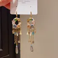 Exquisite Boho-Kristall-Quastenohrringe mit S925-Silbernadeln in edler Goldoptik - Ohrstecker (8#) / Gold, Mehrfarbig