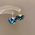 Elegant iridescent fan-shaped shell drop earrings with premium gold-tone finish hooks - Semicircle Fan Style (47#) / Rainbow