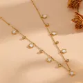 D205 White Shell Star Necklace
