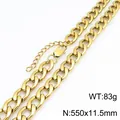 Cadena NK gruesa de 11,5 mm en oro para estilo hip hop, largo 550 mm con cierre - Cadena NK Figaro (KN303356-ZJZL)