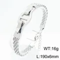 Edelstahl Armband mit geflochtener Kette und gebogener Platte für Herren, 16g. - Stil B Ankerkette Gebogene Platte (KB212802-KFC) / Stahlfarben