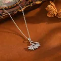 Elegante collana a cigno in argento con zirconi baguette, design di lusso retrò - Collana T064 Cigno Quadrato In Argento Con Diamanti