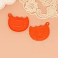 Orange pig nose zinc alloy pendant for DIY jewelry making accessories - Pig Nose Biscuit Style (G) / Orange