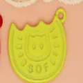 Trendy yellow zinc alloy pig nose charm pendant with a soft hand-feel spray paint finish - Pig Nose Biscuit Style (G) / Green