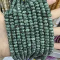 Natural green stone abacus beads 5x8mm wheel shape for DIY jewelry making crafts - Green Spotted Stone / 5*8mm (approx. 73 pcs/strand)