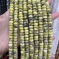 Natural stone 5x8mm yellow abacus beads for handmade jewelry and DIY bracelets - Straw Yellow Turquoise / 5*8mm (approx. 73 pcs/strand)
