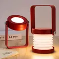 Lámpara de noche LED roja telescópica portátil con carga USB plegable - Rojo