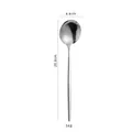 Portuguese style stainless steel spoon, silver finish, 20.8cm length, SKU variant view. - Silver Dinner Spoon