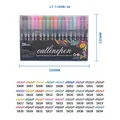Set of 36 double line outline pens with color chart and dimensions 200mm x 135mm - Black Pen Barrel 36-Color Set