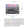Set of 48 colors double line outline pens for DIY journaling and artistic drawing - Black Pen Barrel 48-Color Set