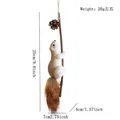 Realistic squirrel Christmas ornament hanging on a branch, 9.8 inch tall holiday decoration - Small Squirrel Climbing Pole
