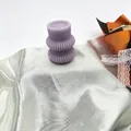 Creative geometric pillar scented candle in lavender purple finish - Origami Geometric Type I / Purple
