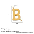 Colgante letra B de acero inoxidable 316L dorado para creación de joyas DIY - Letra B / Dorado