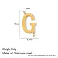 Gold plated 316L stainless steel capital letter G pendant connector with 15mm height - Letter G / Steel