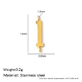 Gold plated 316L stainless steel uppercase letter pendant for DIY jewelry making - Letter I / Steel