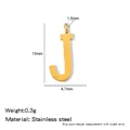 Gold-plated 316L stainless steel capital letter J pendant for DIY jewelry making - Letter J / Steel