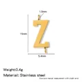 316L stainless steel capital letter Z double hole pendant for DIY jewelry accessories - Letter Z / Steel