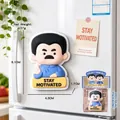 Detailansicht eines Lu Xun Cartoon-Kühlschrankmagneten mit Gewichts- und Größenangaben - Kühlschrankmagnet [Kopf hoch]
