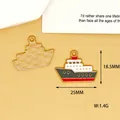 Gedetailleerde weergave van de legering bootbedel met 25mm lengte en 1,4g gewicht - Schip / 1 Stuk