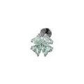 Piercing labret in titanio F136 con quadrifoglio di zirconi verdi a forma di cuore - Fiore della Fortuna (A703-2#) / 1.2x8mm / Verde menta