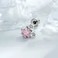 Elegant pink star shaped zircon cartilage piercing stud made of durable titanium steel - A1380-2# Star Style (Single Piece) / Pink
