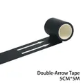Black washi tape with double arrow road track design for children's DIY, 5cm x 5m size. - Double Arrow