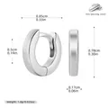 Elegante polierte S925 Sterling Silber Creolen mit präzisem 0,85 cm Außendurchmesser - Silber-5mm