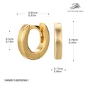 Minimalistische S925 Sterling Silber Creolen mit Goldbeschichtung und Maßen - Gold-5mm
