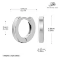 Detaillierte Maße und Gewicht der minimalistischen S925 Sterlingsilber Creolen - Silber-6mm