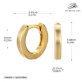 Minimalistische S925 Sterlingsilber vergoldete Huggie Creolen mit Gewichtsangabe - Gold-6mm