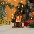 Vintage Christmas snow globe lantern with Santa Claus and musical light feature - Lighthouse Santa (9*9*19cm 650g)