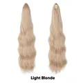 Lange gewellte synthetische Haarverlängerung mit Krallenclip in Hellblond für Damen - 22/60 (Hellblond)