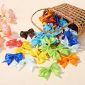 Assortimento di mini fermagli per capelli con fiocchi in raso colorati per neonata - Stile Colori Misti Sfusi (50B)